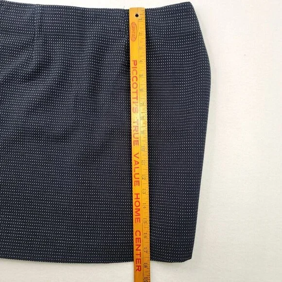 Elle Womens Black Dot Mini Skirt Faux Leather Trim Pockets Medium - Picture 7 of 7